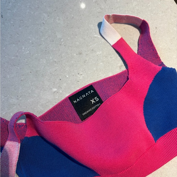 Nagnata Pink and Purple Color block Sports Bra - Picture 6 of 6
